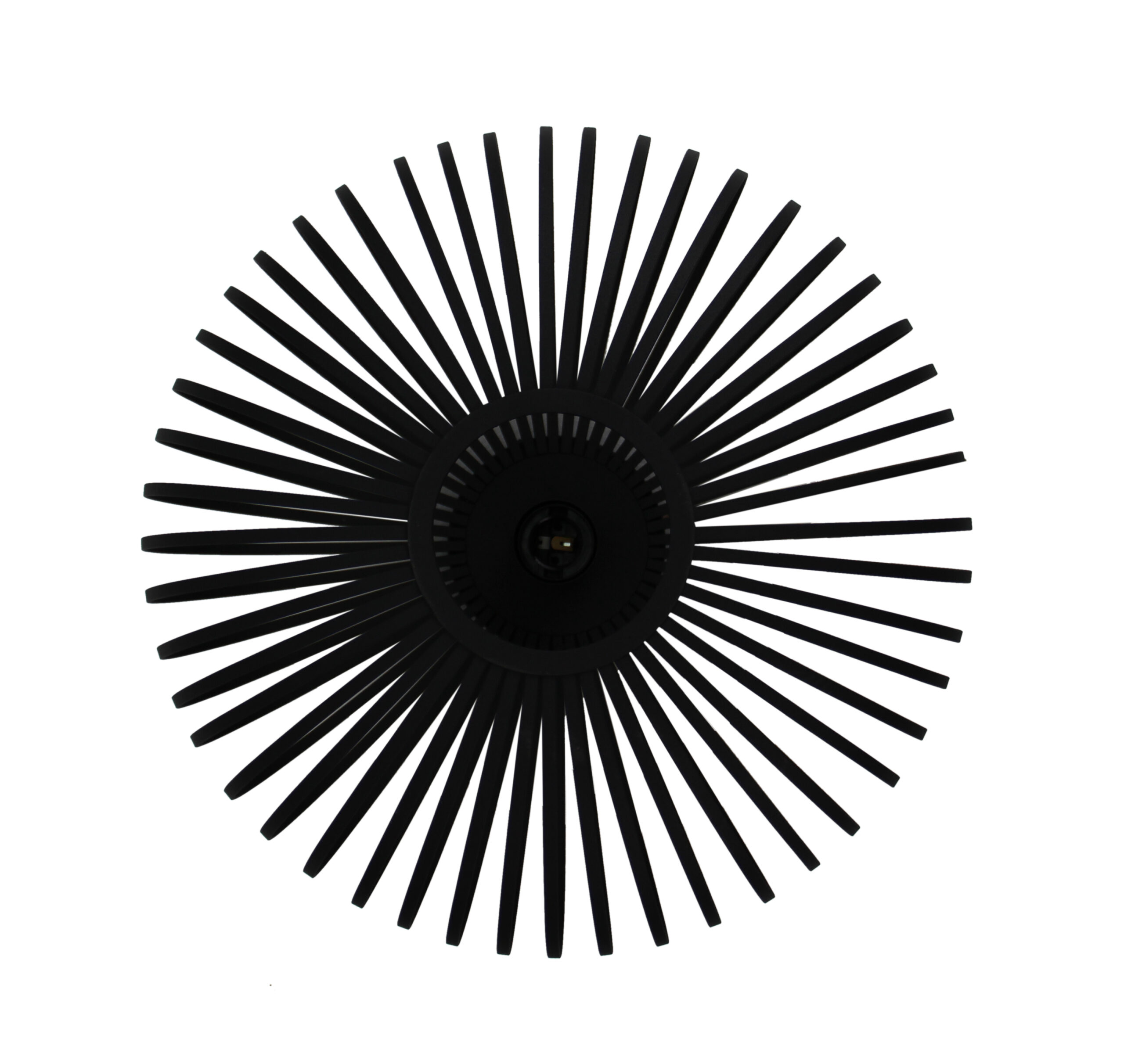 Curvato plafondlamp - 1 lichts - 40 cm - zwart corrund black
