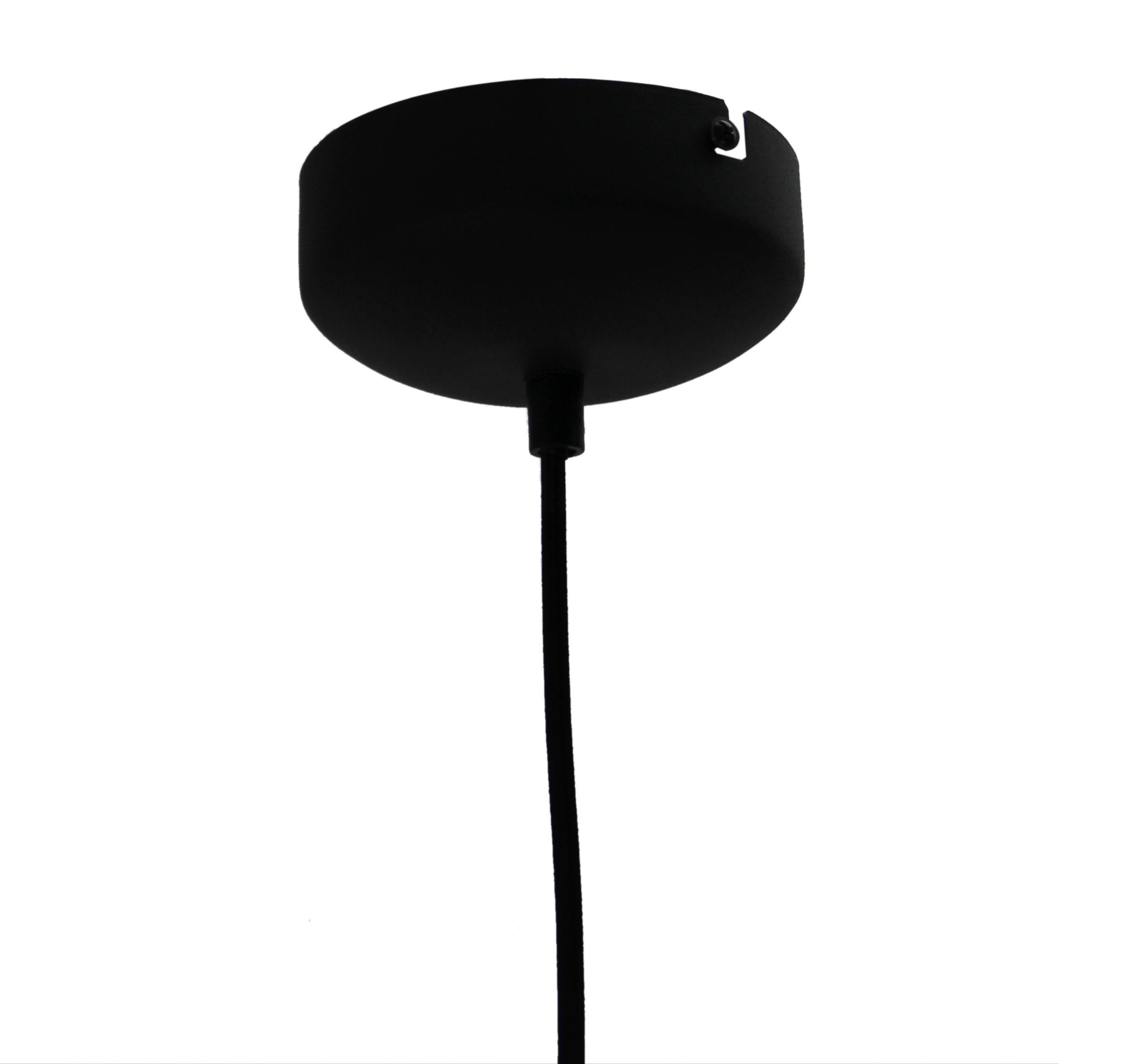 Nero hanglamp - 1 lichts - 20 cm - zwart met glas