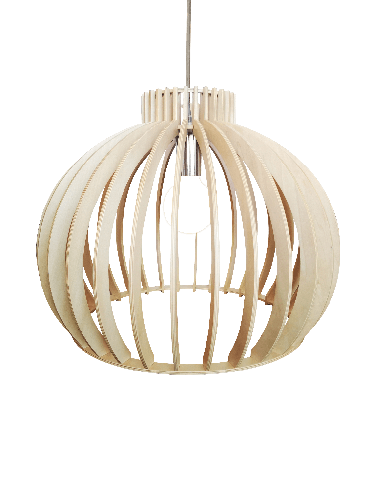 Sfera hanglamp - 45 cm - hout natuur