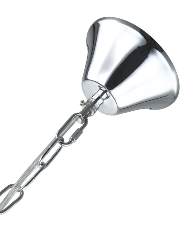 Campana hanglamp - chroom - glas