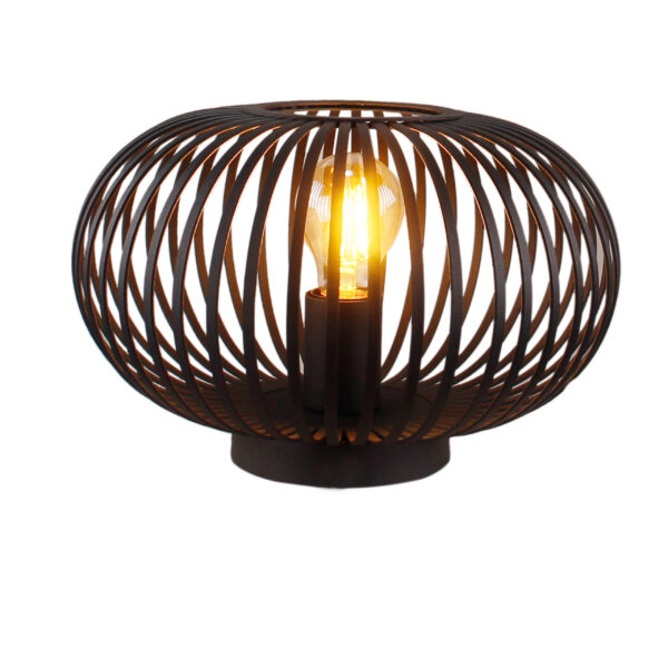 Curvato tafellamp - 1 lichts - 30 cm - zwart corrund black