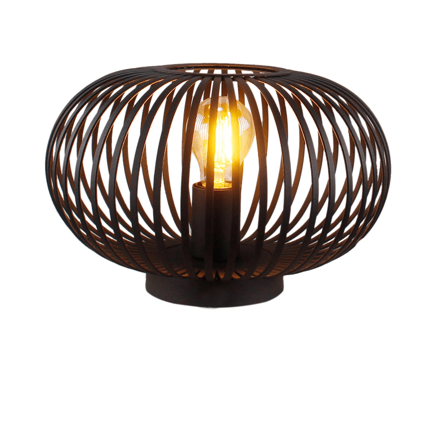 Curvato tafellamp - 1 lichts - 30 cm - zwart corrund black