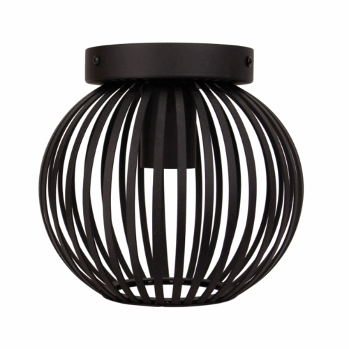 Curvato plafondlamp - 1 lichts - Ø20cm - Zwart - Afbeelding 3