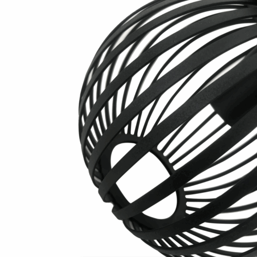 Curvato plafondlamp - 1 lichts - Ø20cm - Zwart - Afbeelding 4
