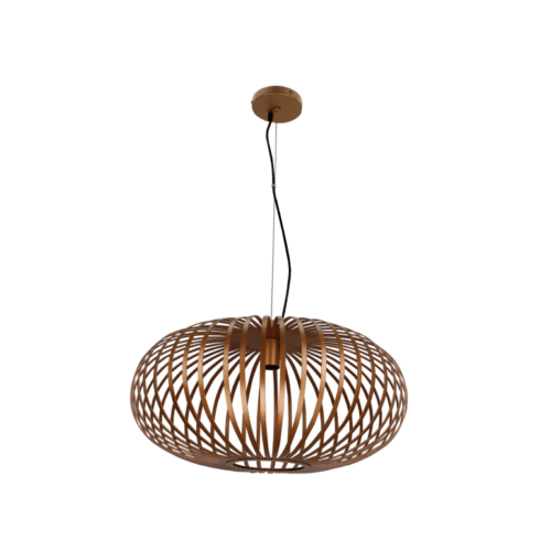 Goudkleurige Chericoni Curvato hanglamp, Ø60 cm. Modern design met E27 fitting voor sfeervolle verlichting in stijlvolle interieurs.