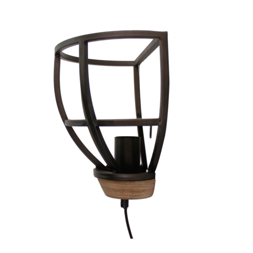 Zwarte Chericoni Aperto wandlamp met E27 fitting en een modern design