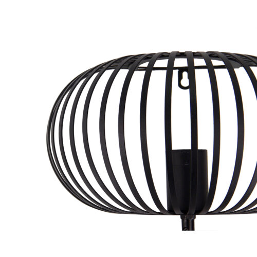 Stoere Curvato wandlamp (Ø30 cm) van zwart metaal. Industrieel design met E27 fitting voor sfeervolle verlichting in elk modern interieur.