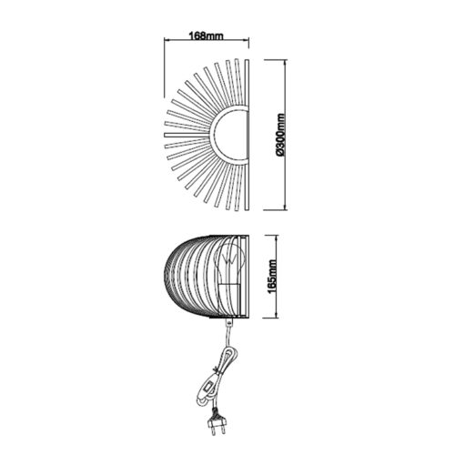 De Curvato wandlamp combineert zwart metaal met een industriële look. Ø30 cm en E27 fitting: stijlvol, krachtig en functioneel.