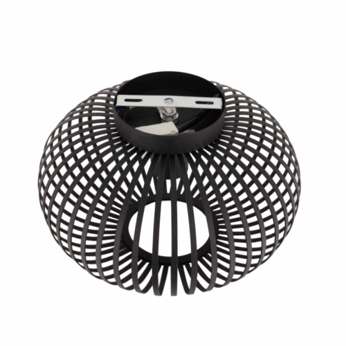 Eenvoud siert: de zwarte Curvato plafondlamp (Ø30cm) van Chericoni past in elk modern of industrieel interieur.