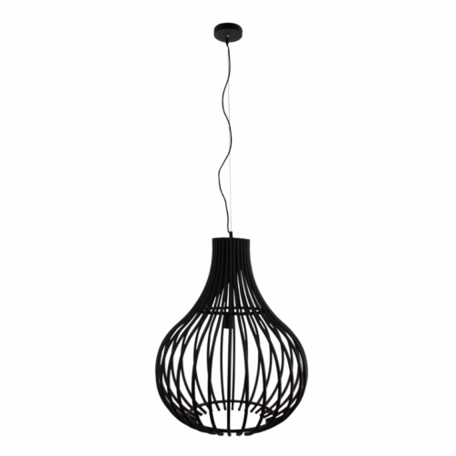 Goccia hanglamp Ø60 cm in zwart metaal. Eyecatcher met E27 fitting, ideaal voor moderne en industriële interieurs.