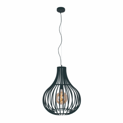 Goccia hanglamp zwart Ø60 cm met E27 fitting. Groot formaat en modern design voor een krachtige uitstraling.