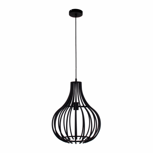 Hanglamp Goccia Ø40 cm zwart metaal: stoer, modern en geschikt voor elke ruimte. E27 fitting voor flexibiliteit.