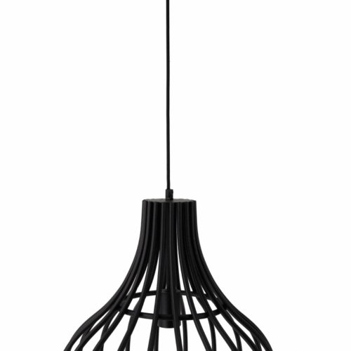 Strakke Goccia hanglamp Ø40 cm van zwart metaal: stijlvol design met E27 fitting voor jouw moderne interieur.