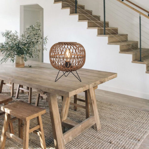 Met zijn bamboe look en warme uitstraling past de Chericoni Nature tafellamp perfect in een boho of Scandinavisch interieur.