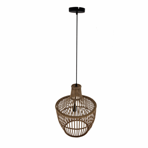 Hanglamp van FSC-gekeurd bamboe – Chericoni Nature Trapeze – Ø40 cm