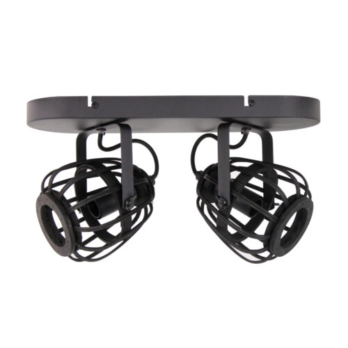 Onderzijde van de Chericoni Nature Trapeze spot met twee E14 fittingen