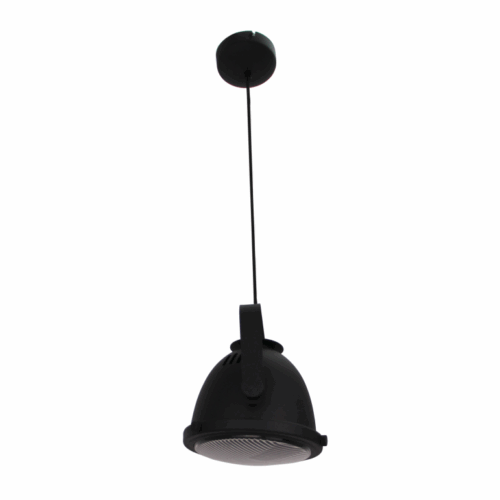 Zwarte Chericoni Nero hanglamp boven tafel – industrieel en stijlvol