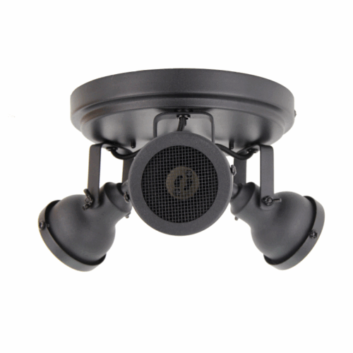 Verstelbare 3-lichts plafondspot zwart – Chericoni Nero met GU10 fitting