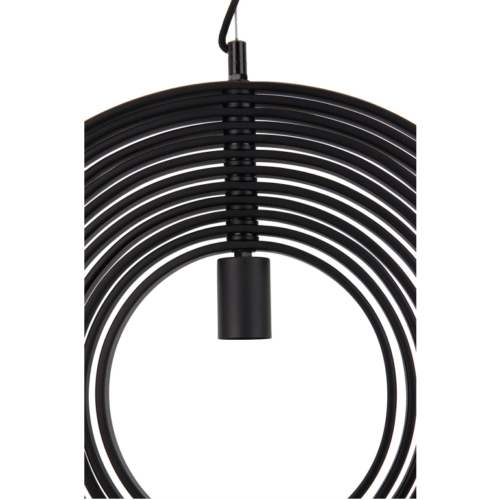 Elegante Chericoni Ring Hanglamp Ø 50 cm in zwart, gemaakt van stevig ijzer en metaal, een prachtige toevoeging voor een minimalistisch of industrieel interieur