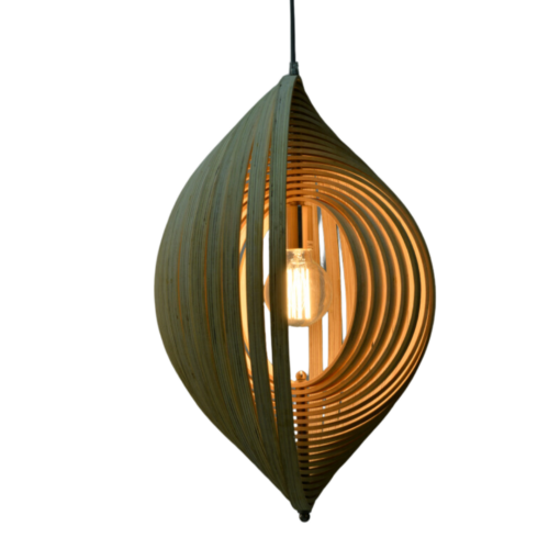 Stijlvolle Chericoni Ring Hanglamp Ø 60 cm E27 fitting, met een minimalistisch ontwerp van natuurhout, ideaal voor een modern en natuurlijk interieu