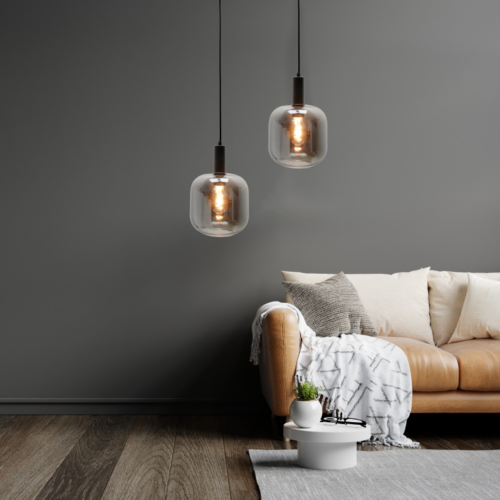 Moderne Chericoni Specchio Hanglamp Ø 21 cm, gemaakt van glas, perfect voor een eigentijdse inrichting sfeerafbeelding.