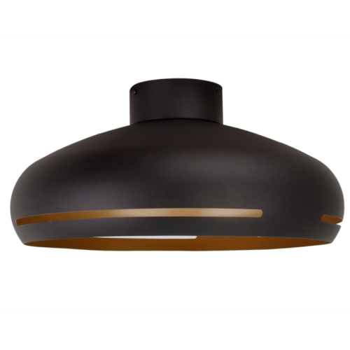 Plafondlamp Chericoni Striscia Ø 45 cm, 1 lichts, in stijlvol zwart en goud, voor een luxe en warme sfeer.