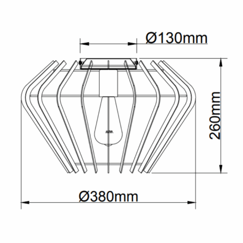 Tavola Plafondlamp - 1 lichts - Ø38cm - Afbeelding 4