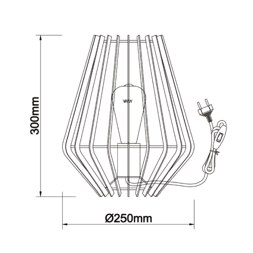 Zwarte Chericoni Tavola tafellamp, Ø25 cm, met 1 lichts E27 fitting, voor sfeervolle en stijlvolle verlichting.