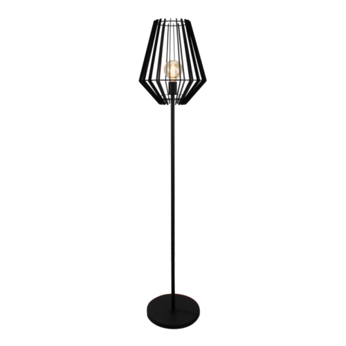 Zwarte Chericoni Tavola vloerlamp, Ø30 cm, met E27 fitting, ideaal voor sfeervolle verlichting in je woonkamer.