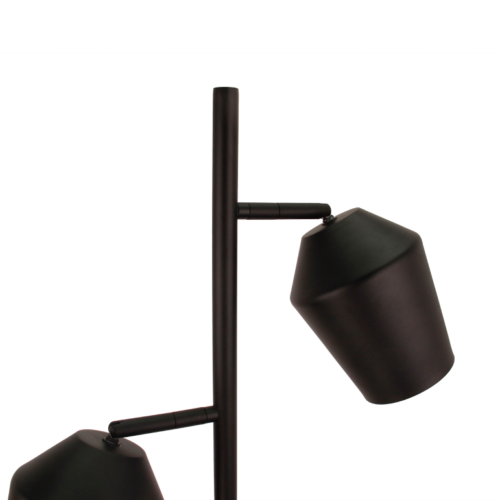 Chericoni Tavola vloerlamp in zwart, 2 lichts met E27 fitting, voor een luxe en moderne verlichting.