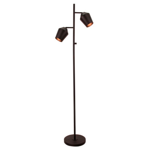 Chericoni Tavola vloerlamp in zwart, 2 lichts met E27 fitting, voor een luxe en moderne verlichting.