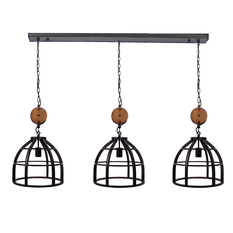 Chericoni Aperto hanglamp met 3 lichtpunten, Ø34 cm, E27 fitting, zwart design, ideaal voor een moderne en stijlvolle inrichting.