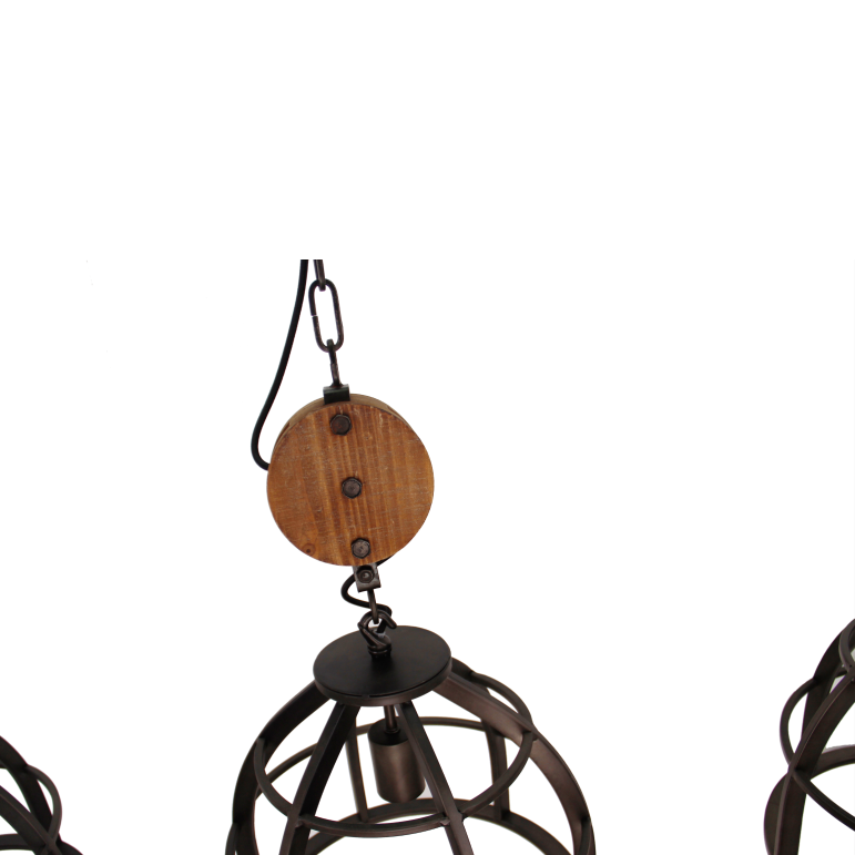 Chericoni Aperto hanglamp met 3 lichtpunten, Ø34 cm, E27 fitting, zwart design, ideaal voor een moderne en stijlvolle inrichting.