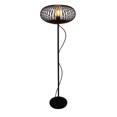 Met de Curvato vloerlamp (Ø 40 cm) kies jij de hoogte: 1 of 3 delen. Stijlvol zwart design en optioneel als bijzettafel te gebruiken.