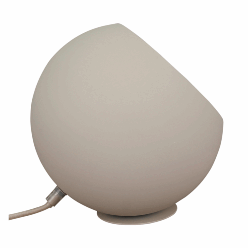 Strakke Occhio tafellamp Ø25 cm in cream: modern design van ijzer & metaal. Stijlvol in elk interieur!
