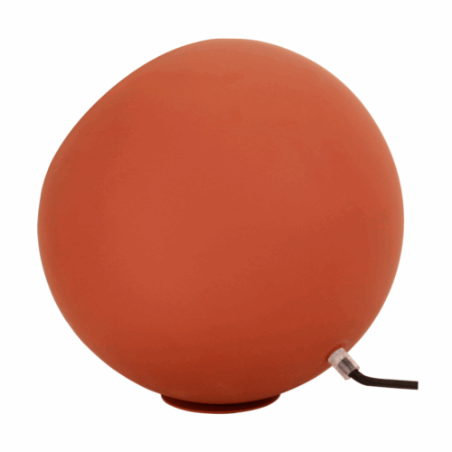 Occhio Ø25 cm tafellamp in rood: metalen body, Italiaans geïnspireerd, perfect voor een modern, warm interieur.