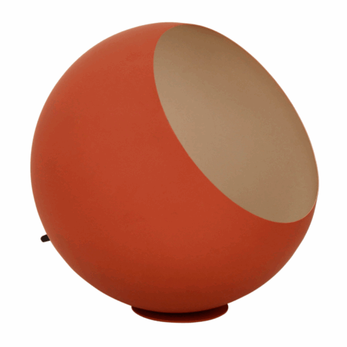 Occhio Ø25 cm tafellamp in rood: metalen body, Italiaans geïnspireerd, perfect voor een modern, warm interieur.