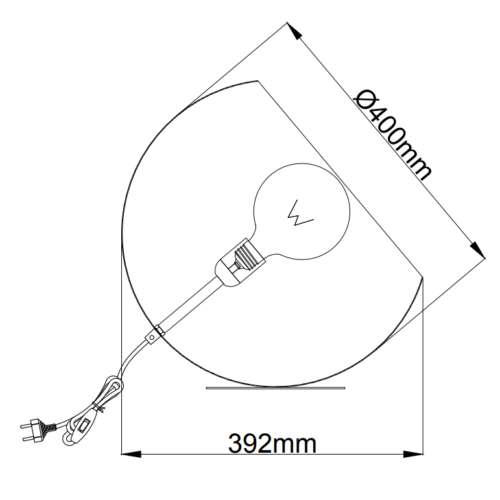 Elegante Chericoni Occhio vloerlamp, Ø40 cm, in cream met E27 fitting, perfect voor een sfeervol interieur.