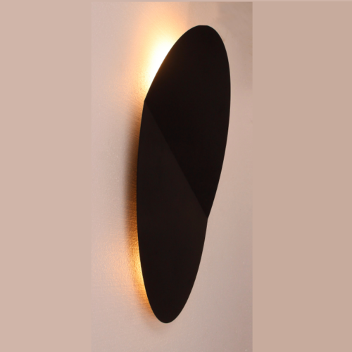 Zwarte Chericoni Piatto wandlamp, 2 lichts, GX53 fitting, perfect voor sfeervolle en functionele verlichting.