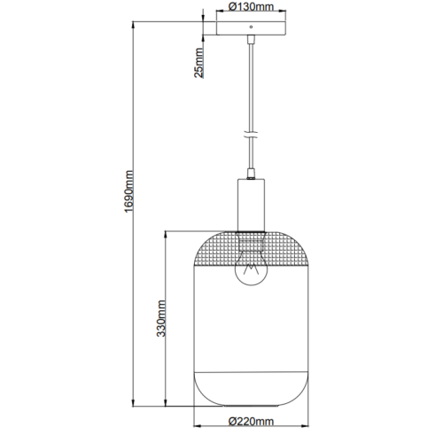 Mat glazen Chericoni Specchio Opaco Hanglamp Ø 22 cm, met een modern 1 lichts ontwerp en een elegante uitstraling.