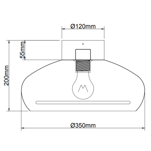 Chericoni Striscia Plafondlamp Ø 35 cm, 1 lichts met E27 fitting, uitgevoerd in een elegante crèmekleur.