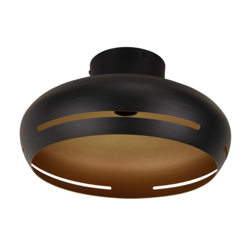 Luxe plafondlamp Chericoni Striscia Ø 35 cm, met een zwart-gouden design en E27 fitting, perfect voor elk modern interieur.