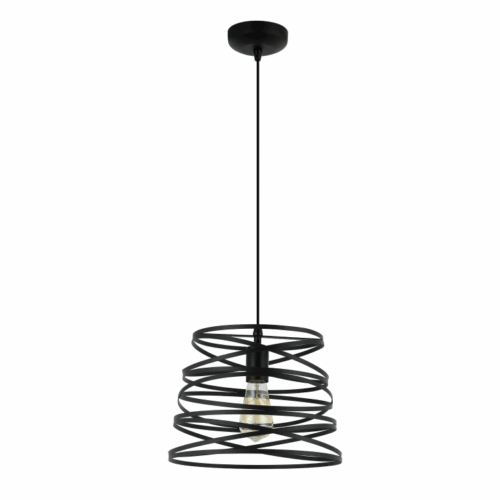 De Chericoni Asti hanglamp combineert modern design met zwart metaal – Ø35 cm, 1-lichts en geschikt voor een E27 lichtbron.