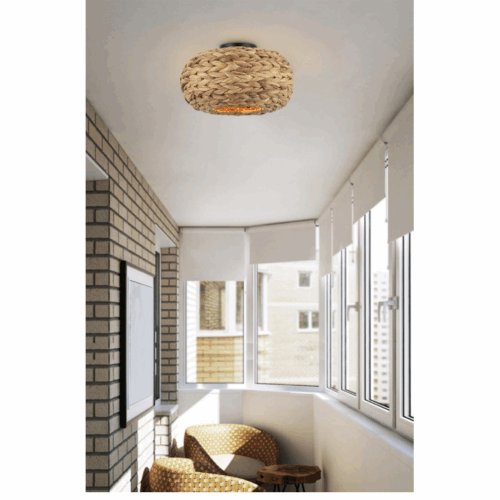 De Nature Treccia plafondlamp (Ø35 cm) van bamboe geeft een warme, natuurlijke sfeer aan elk interieur. Duurzaam, stijlvol en tijdloos!