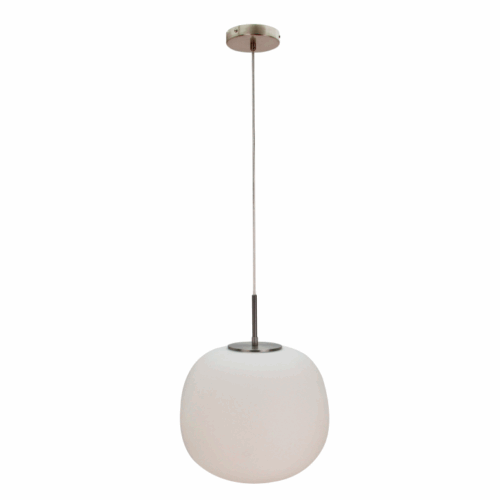 Creëer een serene sfeer met de witte Opalino hanglamp. Ø38 cm met elegant glasdesign en E27 fitting voor jouw favoriete lichtbron.