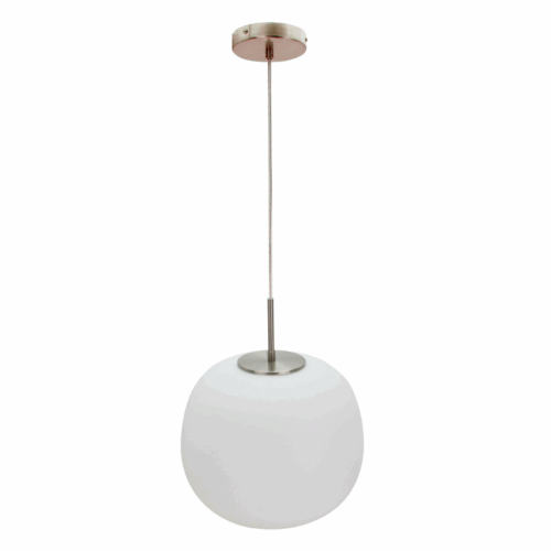 Witte Opalino hanglamp van Ø38 cm. Elegant, minimalistisch en perfect voor boven de eettafel, in de hal of slaapkamer.