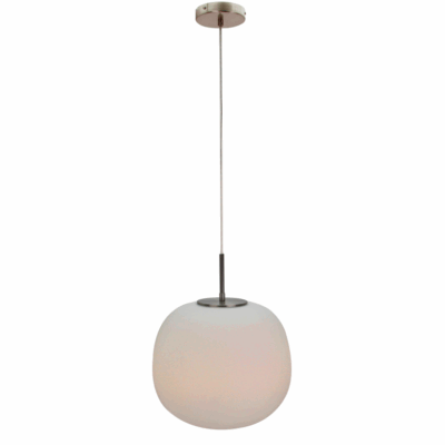 De Opalino hanglamp (Ø38 cm) in wit glas zorgt voor een zachte lichtverspreiding en een verfijnde, moderne look.