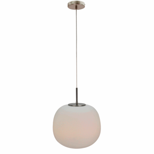 De Opalino hanglamp (Ø38 cm) in wit glas zorgt voor een zachte lichtverspreiding en een verfijnde, moderne look.