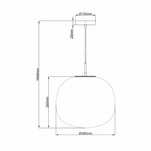 De Opalino hanglamp (Ø38 cm) in wit glas zorgt voor een zachte lichtverspreiding en een verfijnde, moderne look.