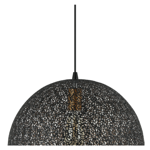 Stijlvolle Chericoni Rolo hanglamp, Ø40 cm, zwart, met E27 fitting, voor sfeervolle verlichting in elk interieur.